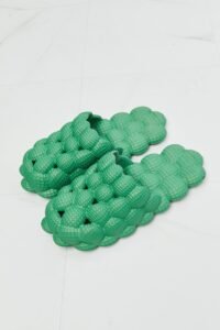 Green bubble slide sandals